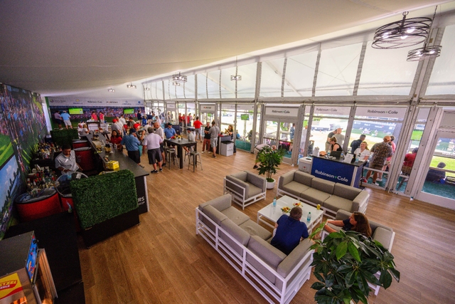 Indoor private area with bar and seating