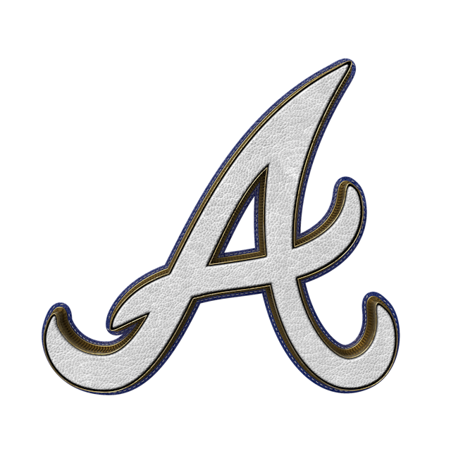 The Atlanta Braves logo as a leather patch