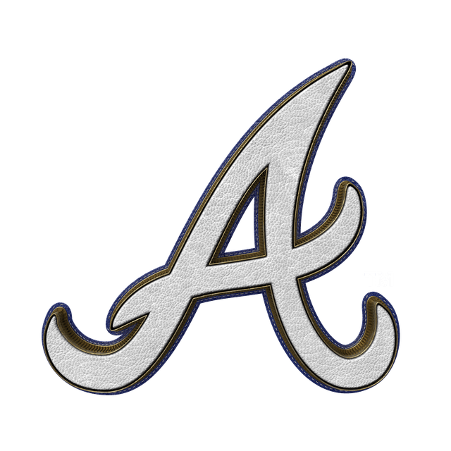 The Atlanta Braves logo as a leather patch