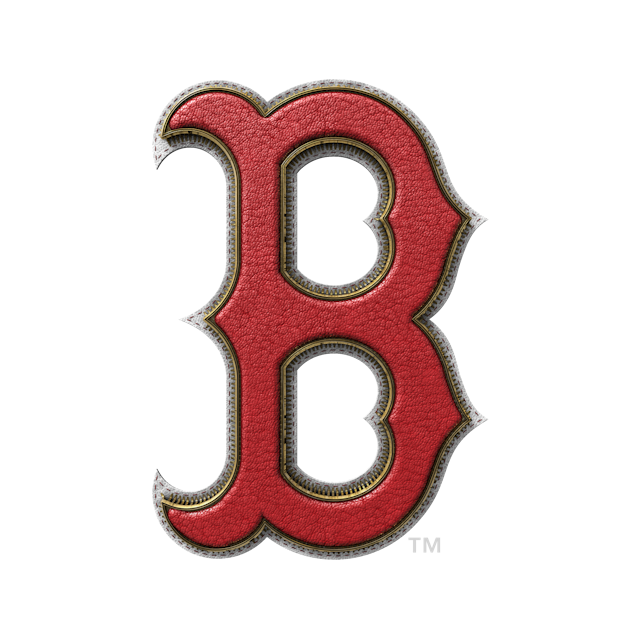 The Boston Red Sox logo as a leather patch
