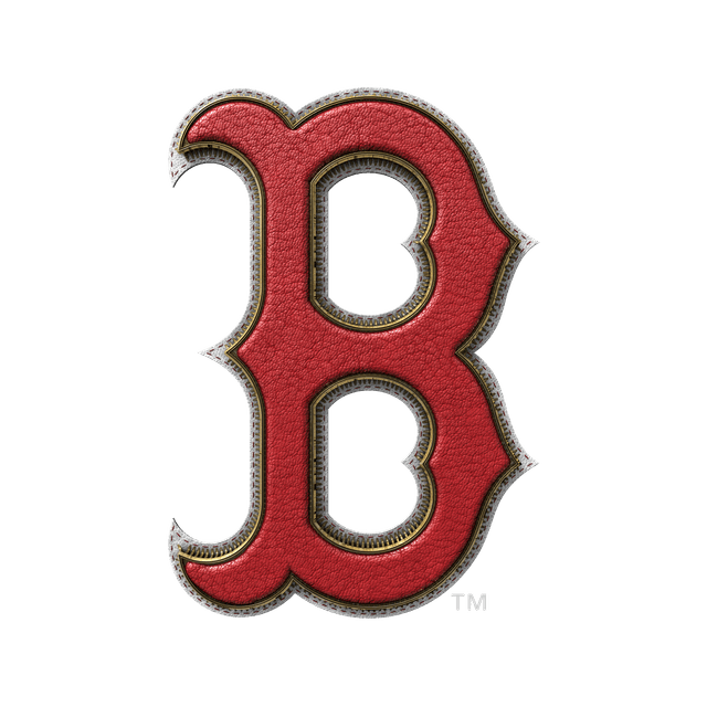 The Boston Red Sox logo as a leather patch