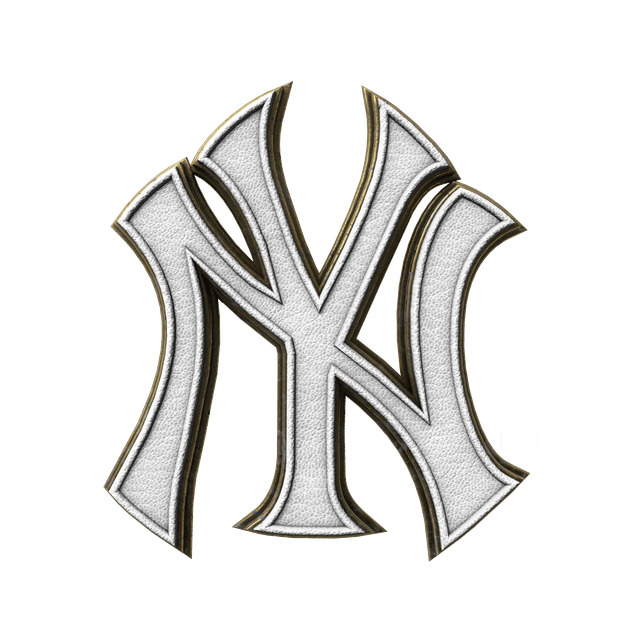 The New York Yankees logo as a leather patch