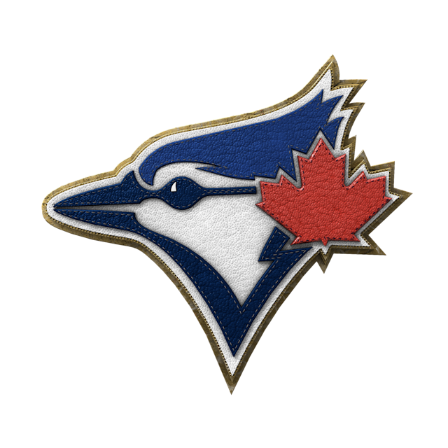 The Toronto Blue Jays logo as a leather patch