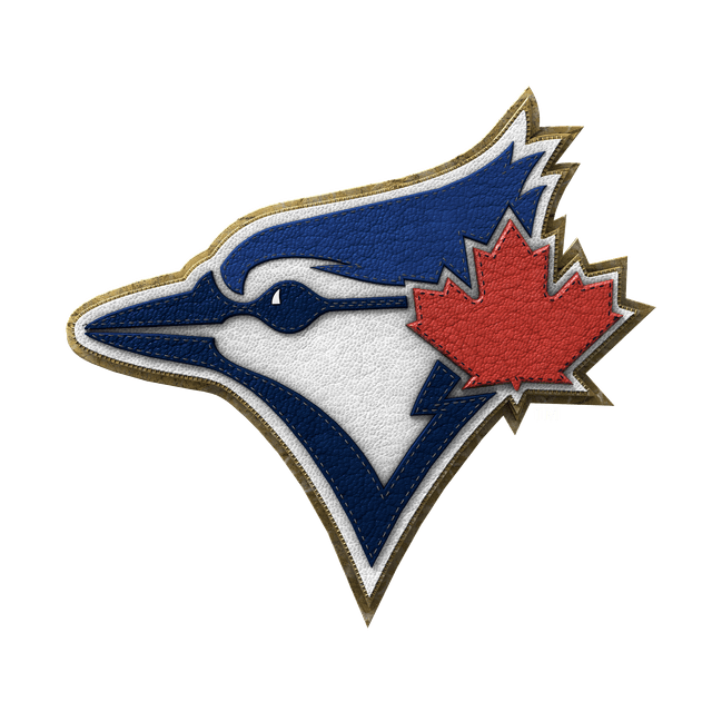 The Toronto Blue Jays logo as a leather patch