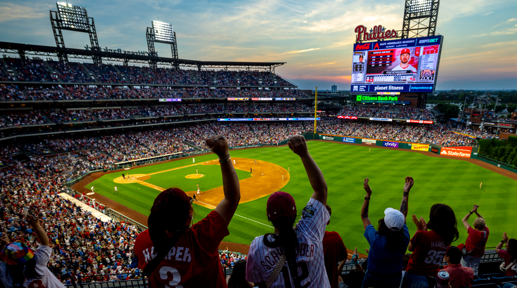 A view of Citizens Bank Park™ from the seats behind right field